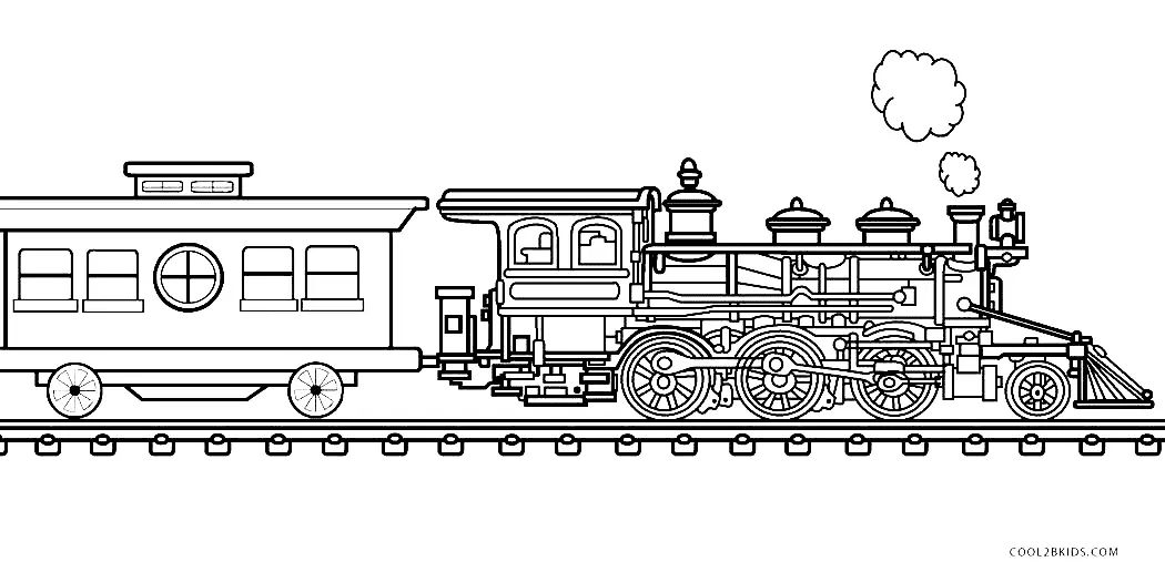 Çocuklar İçin Tren Boyama Sayfaları 