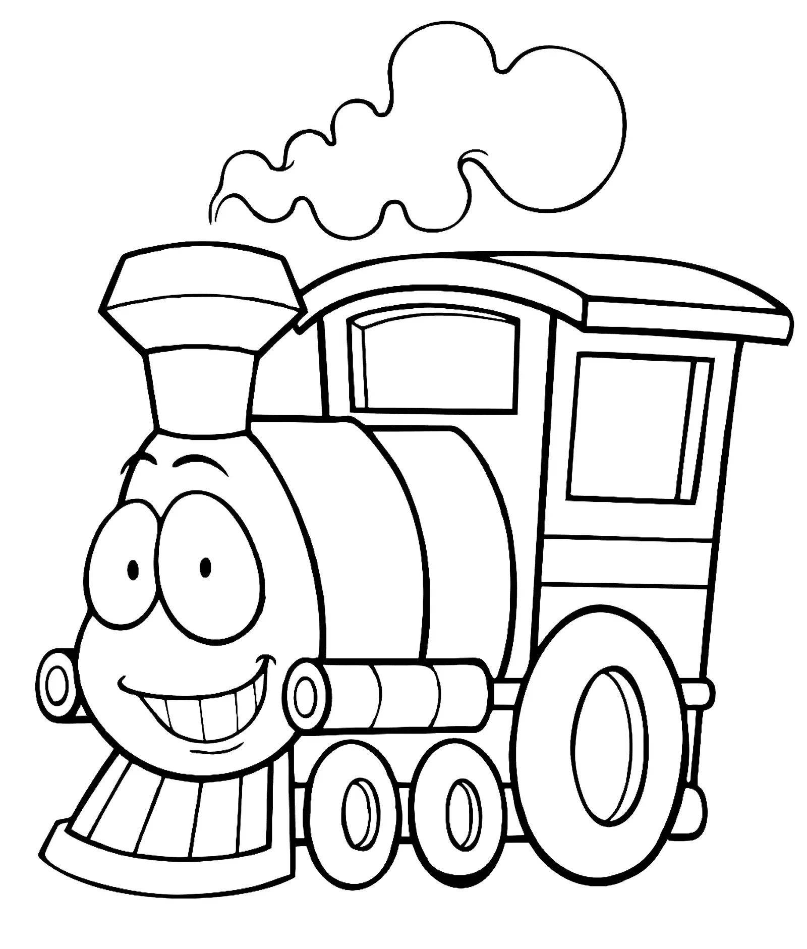 Çocuklar İçin Tren Boyama Sayfaları 