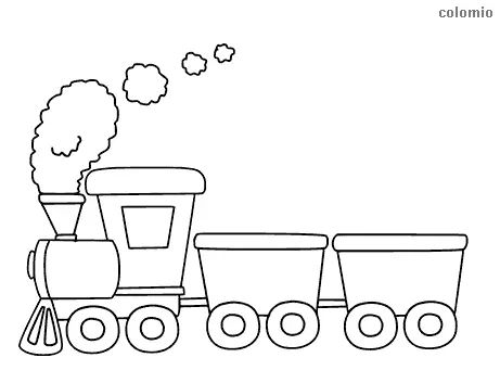 Çocuklar İçin Tren Boyama Sayfaları 