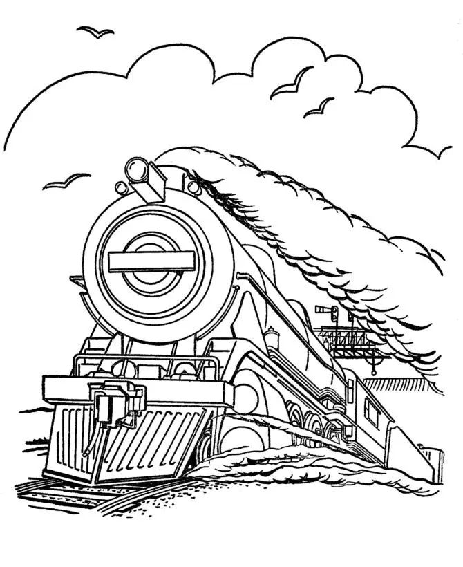 Çocuklar İçin Tren Boyama Sayfaları 