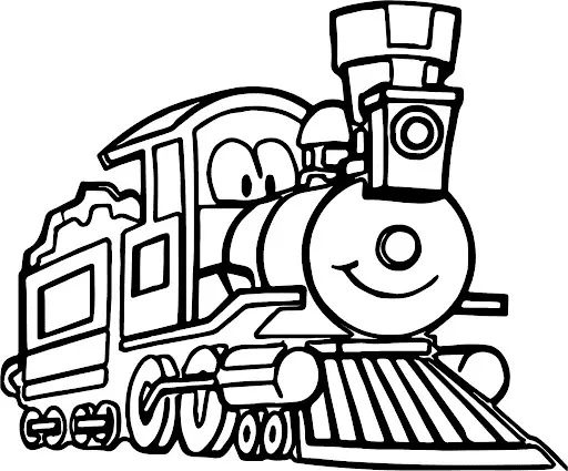 Çocuklar İçin Tren Boyama Sayfaları 