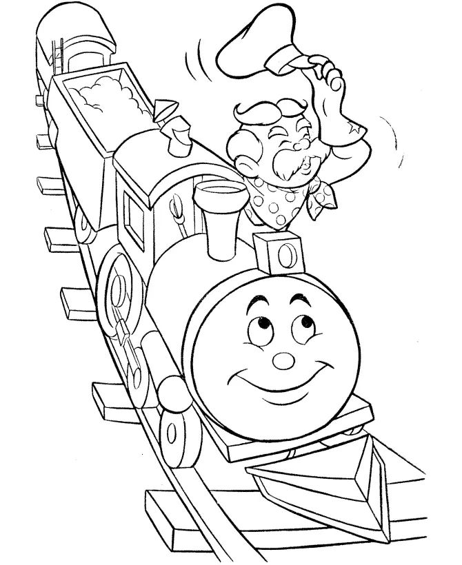 Çocuklar İçin Tren Boyama Sayfaları 