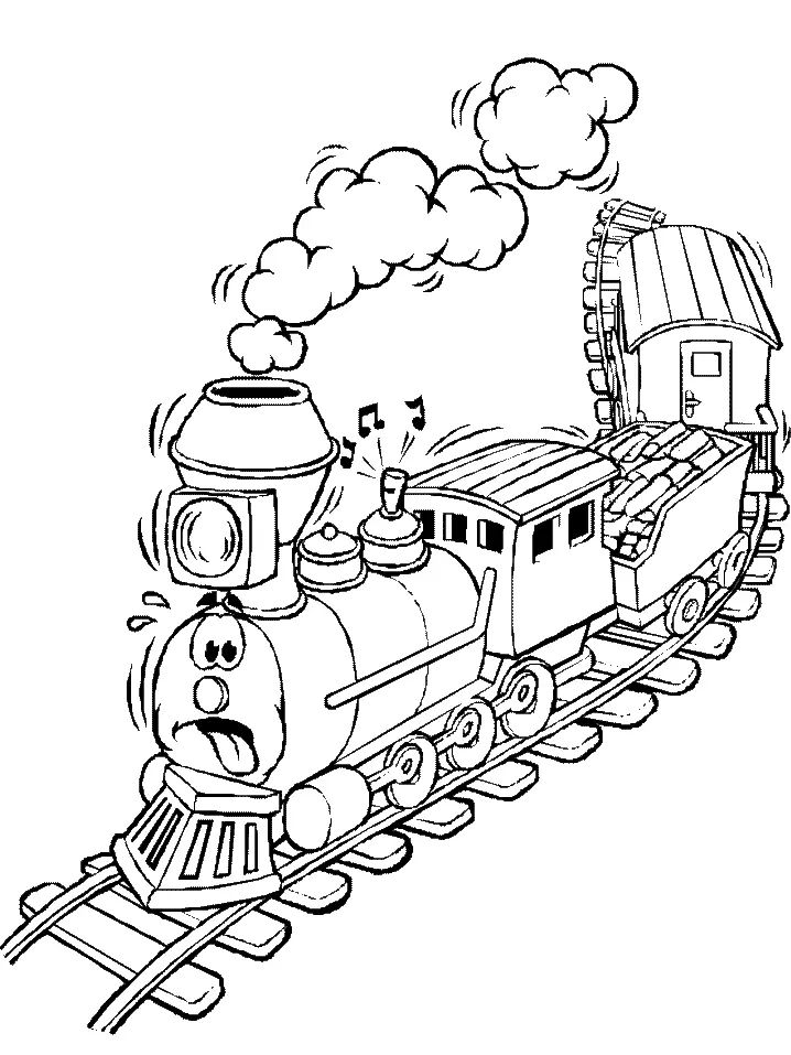 Çocuklar İçin Tren Boyama Sayfaları 