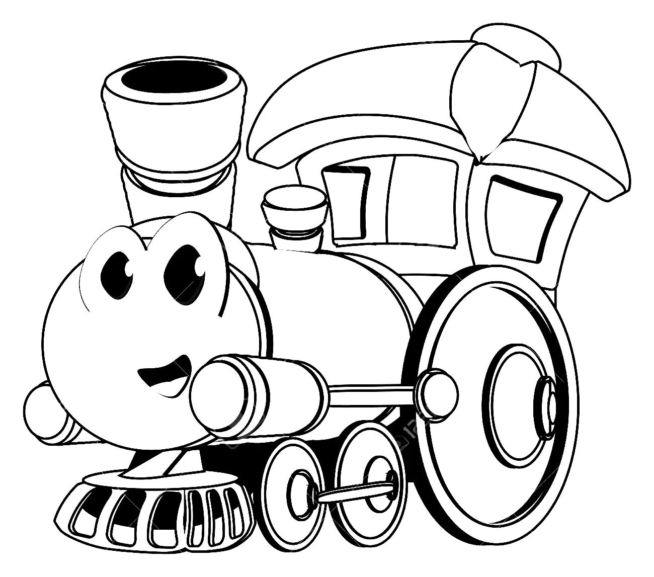 Çocuklar İçin Tren Boyama Sayfaları 