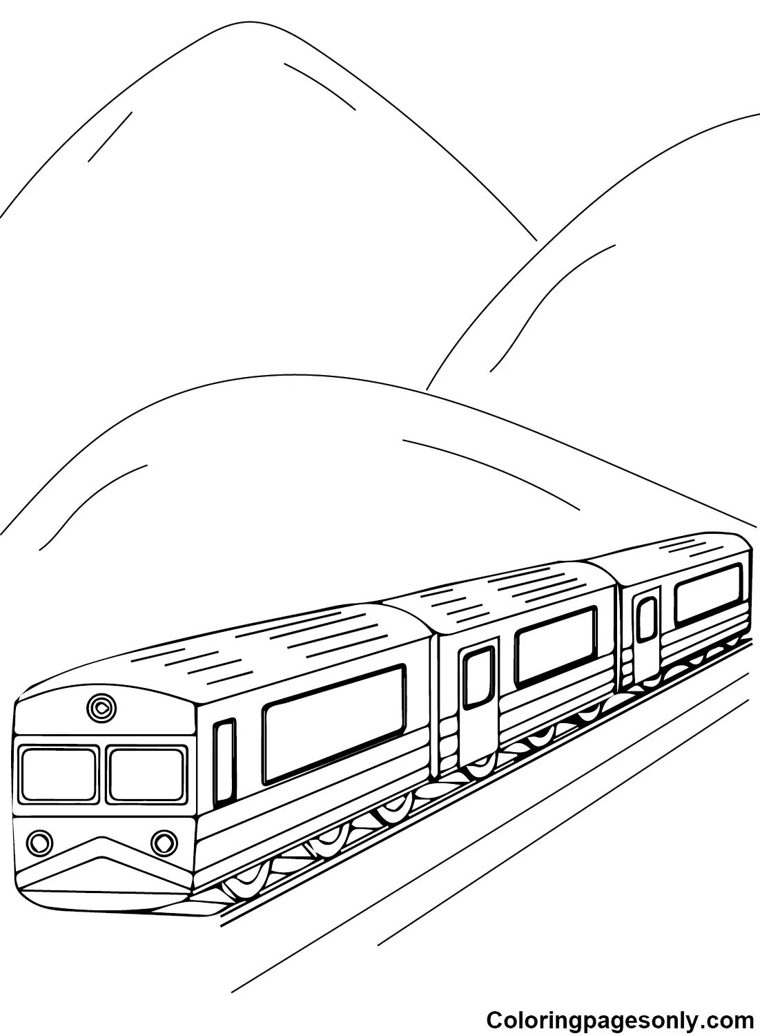 Çocuklar İçin Tren Boyama Sayfaları 