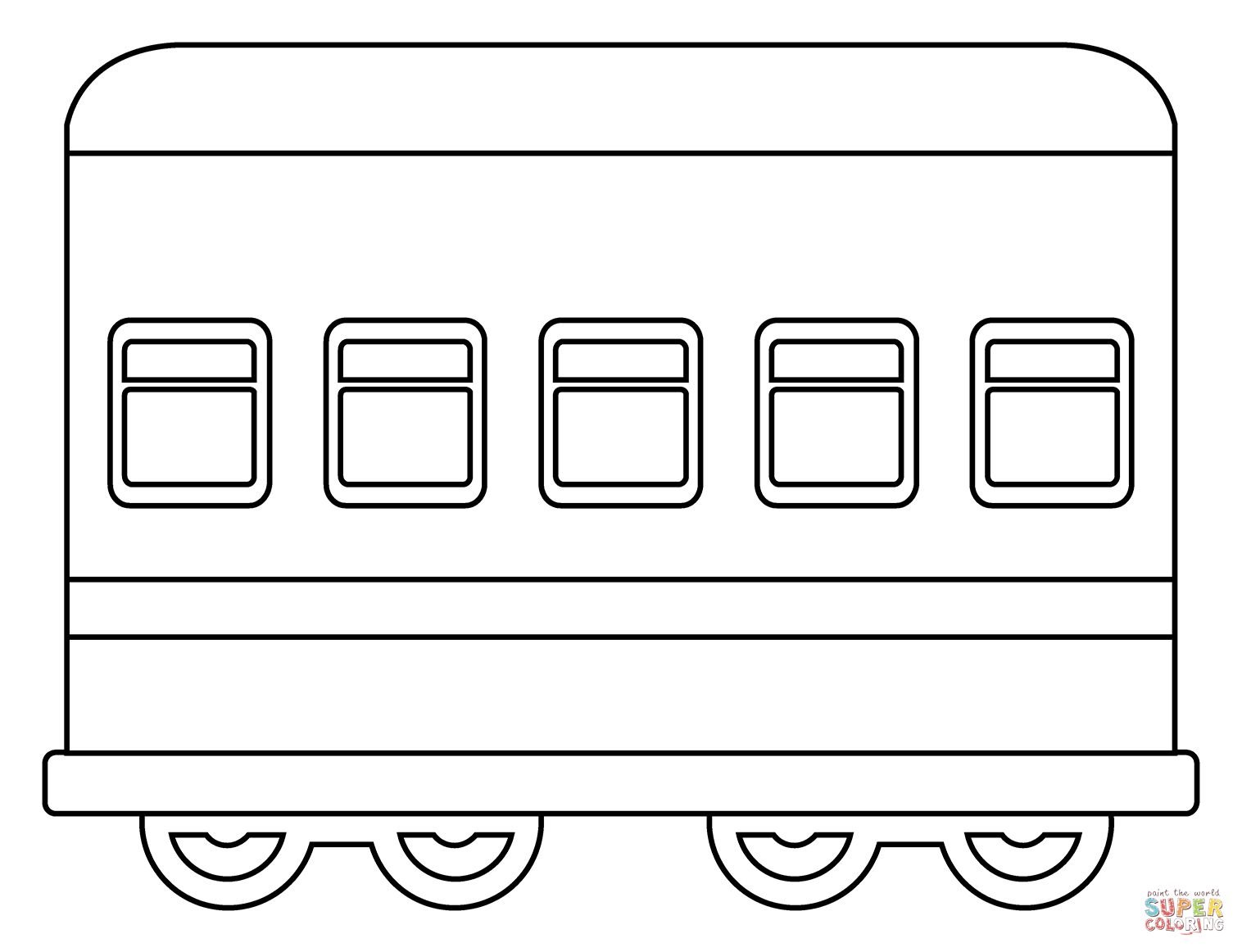 Çocuklar İçin Tren Boyama Sayfaları 