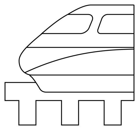 Çocuklar İçin Tren Boyama Sayfaları 