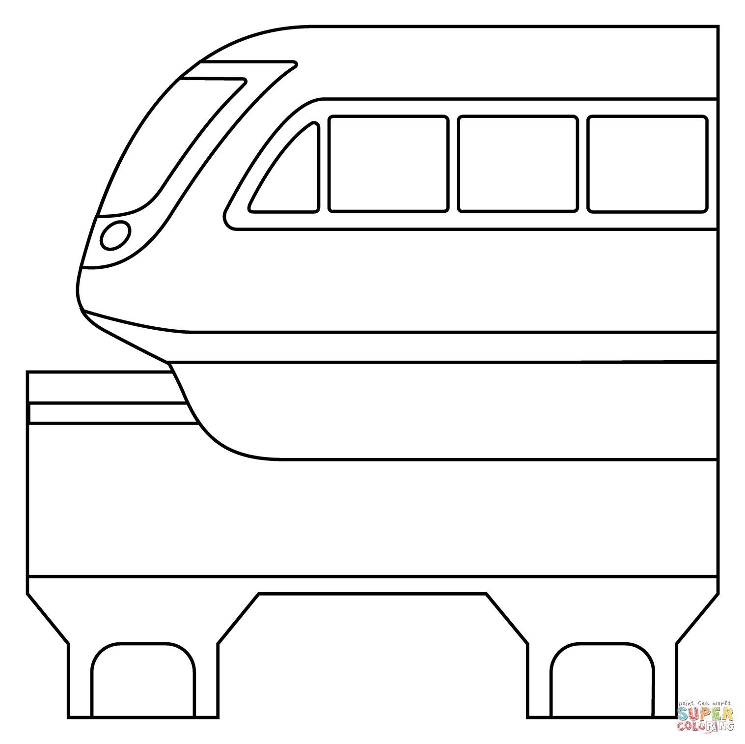 Çocuklar İçin Tren Boyama Sayfaları 