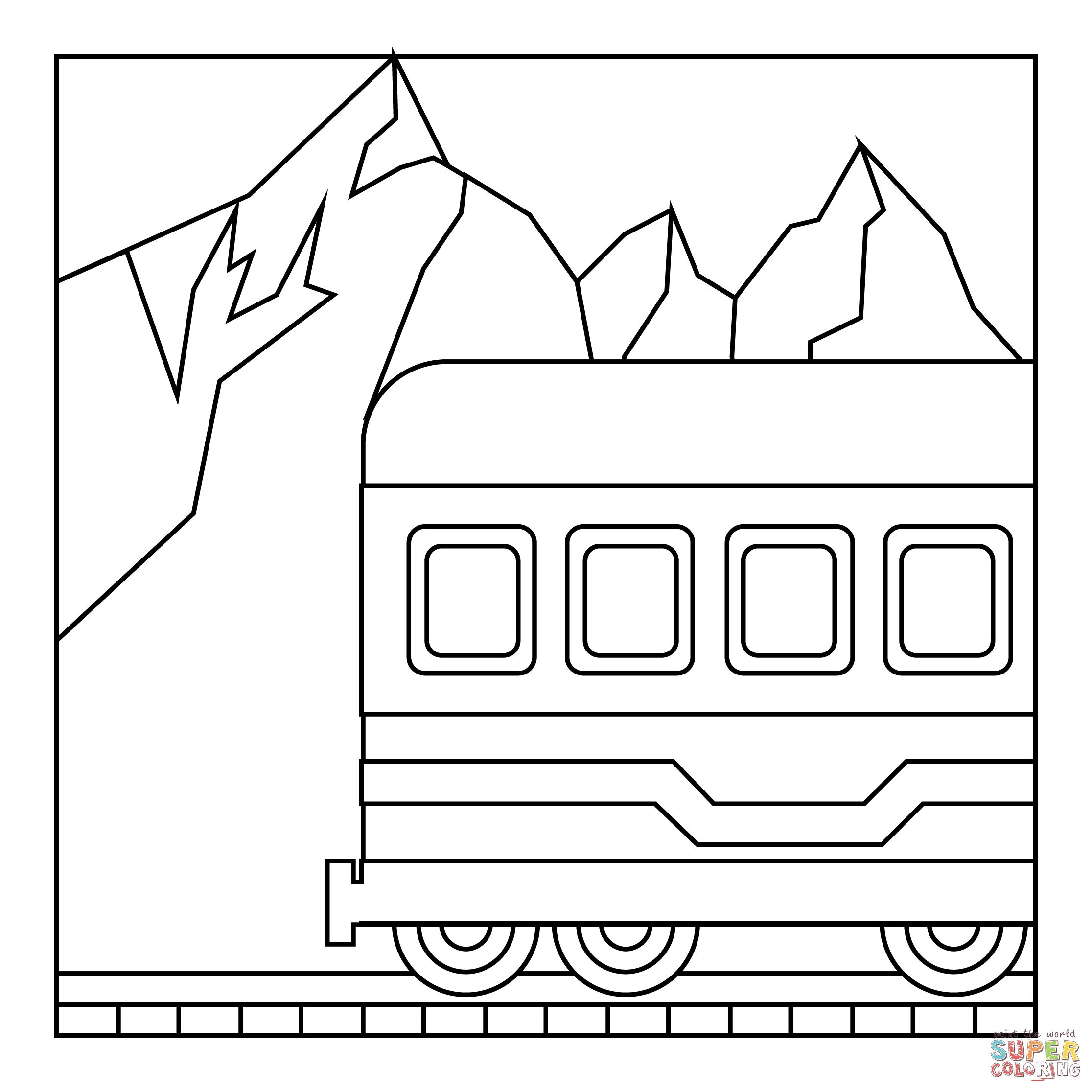 Çocuklar İçin Tren Boyama Sayfaları 