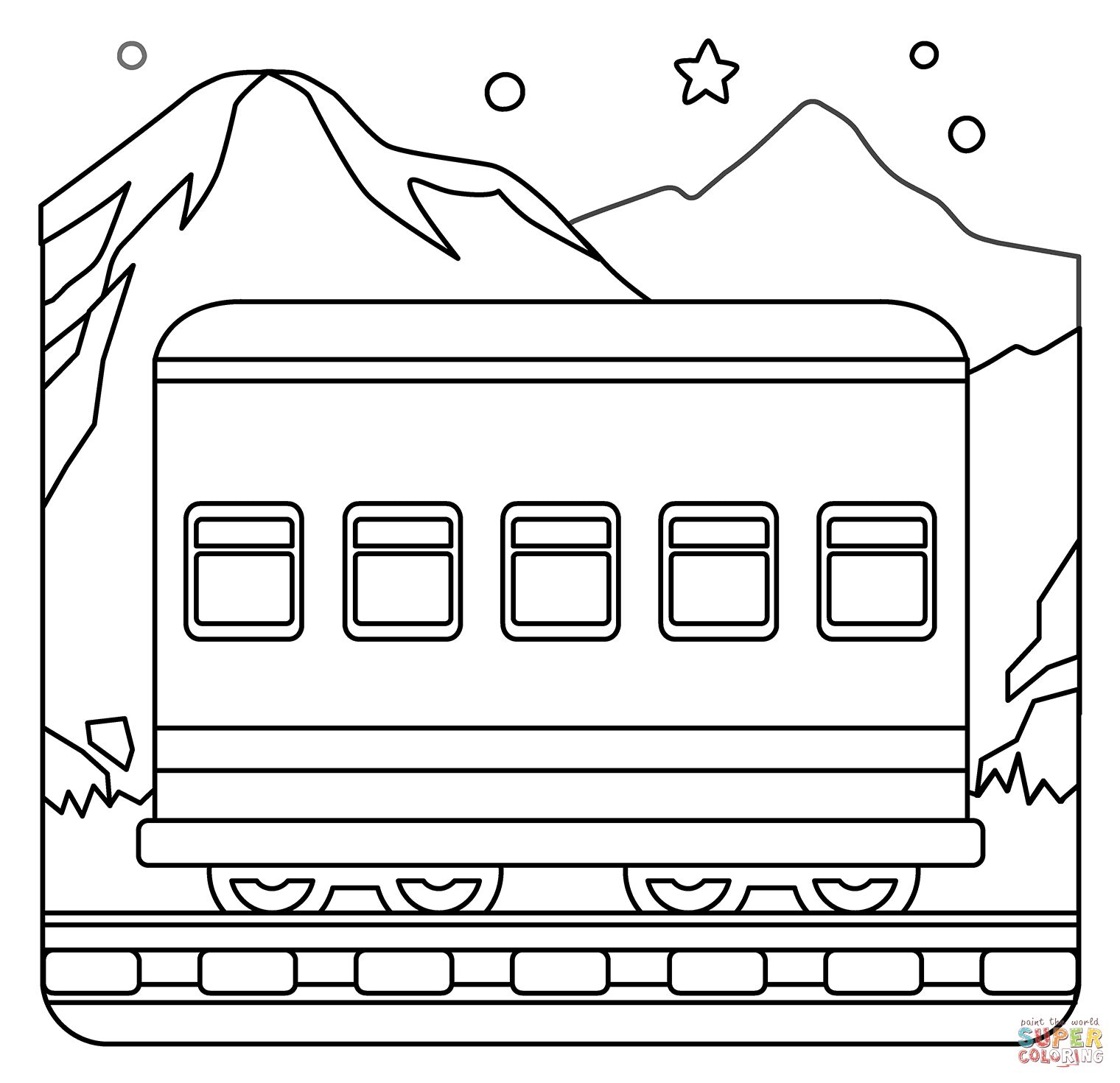 Çocuklar İçin Tren Boyama Sayfaları 