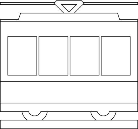 Çocuklar İçin Tren Boyama Sayfaları 
