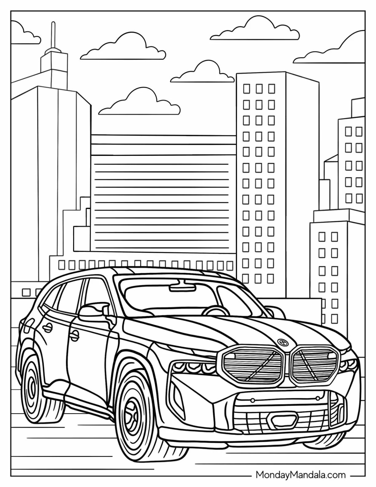 Çocuklar İçin Bmw Boyama Sayfaları 