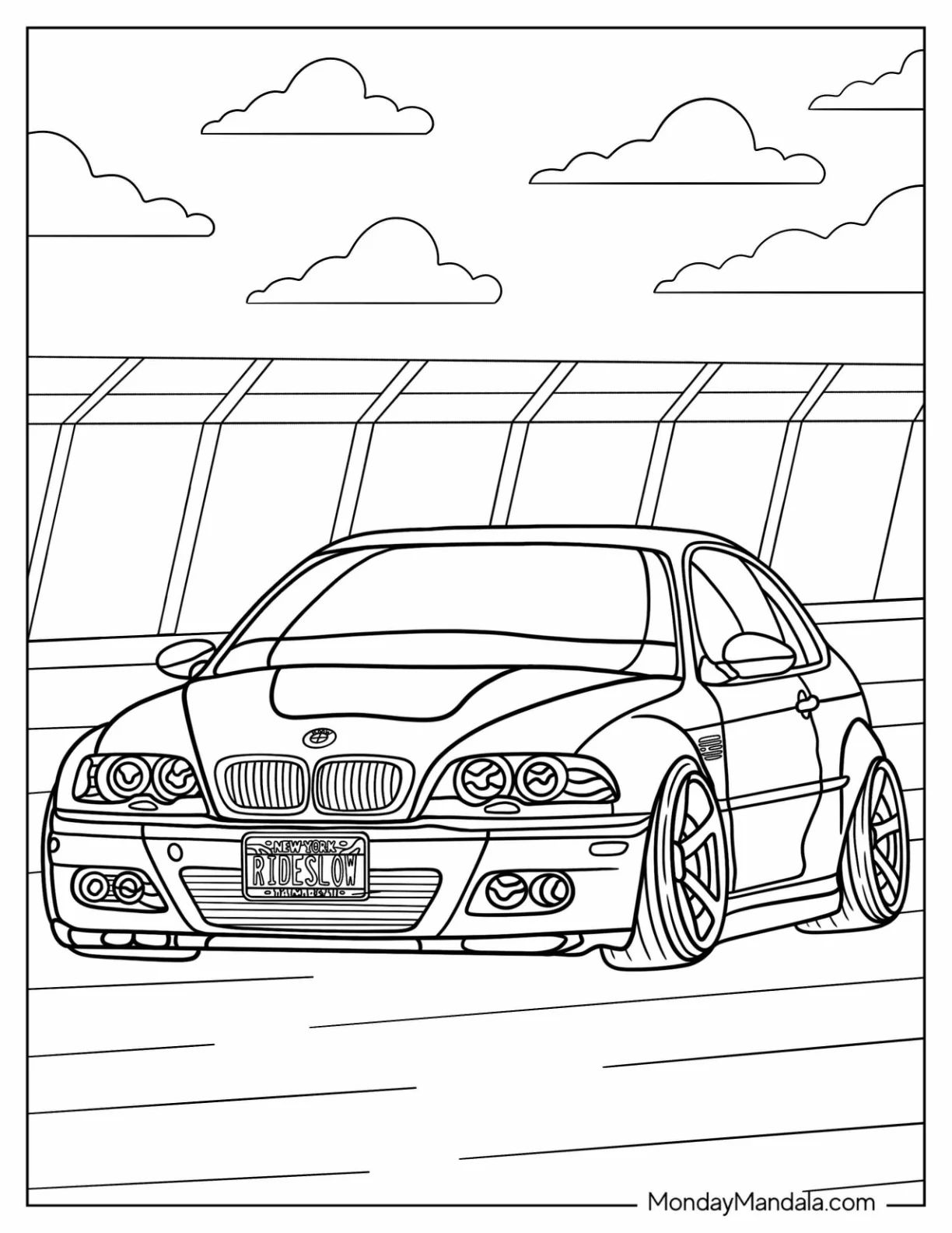 Çocuklar İçin Bmw Boyama Sayfaları 