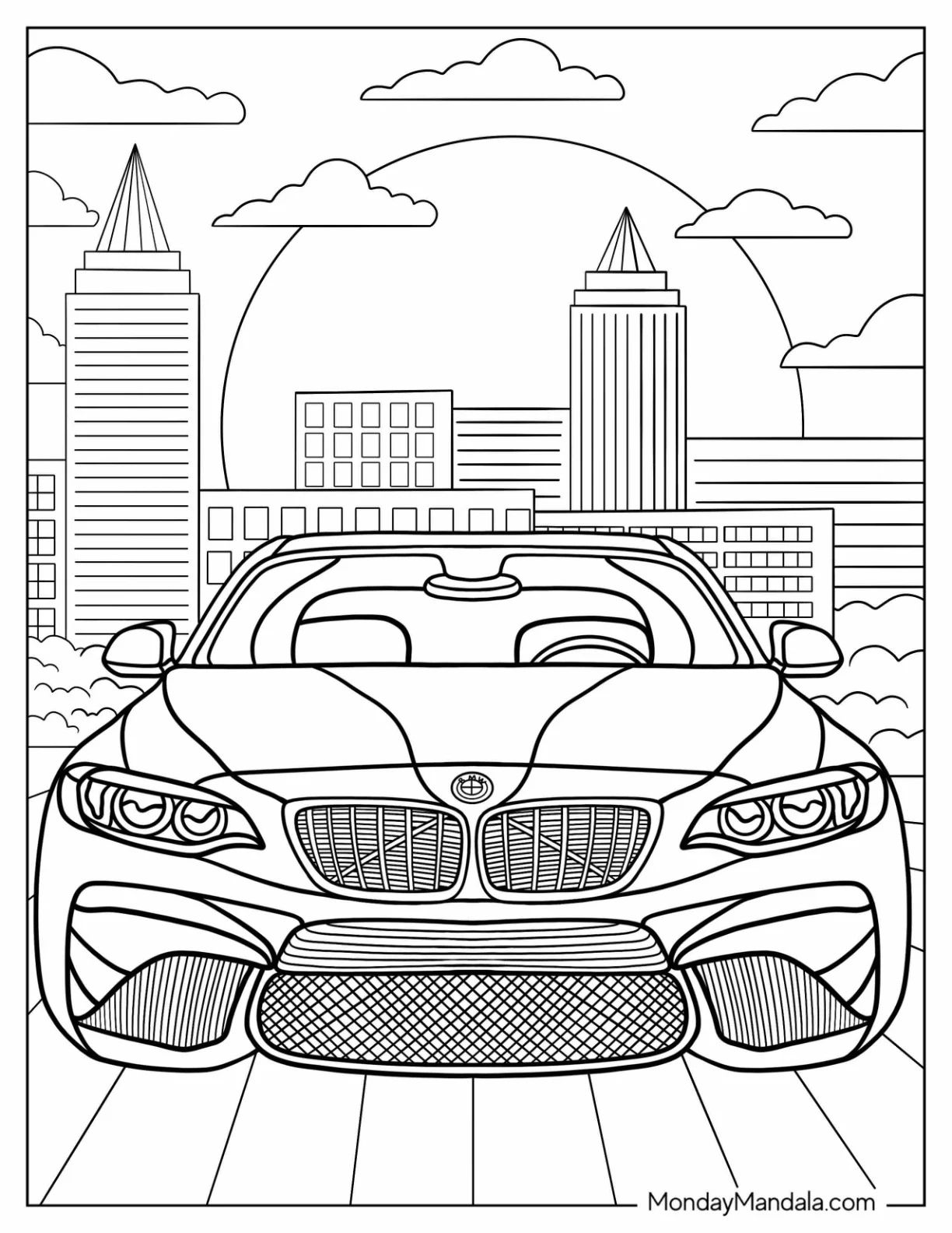 Çocuklar İçin Bmw Boyama Sayfaları 