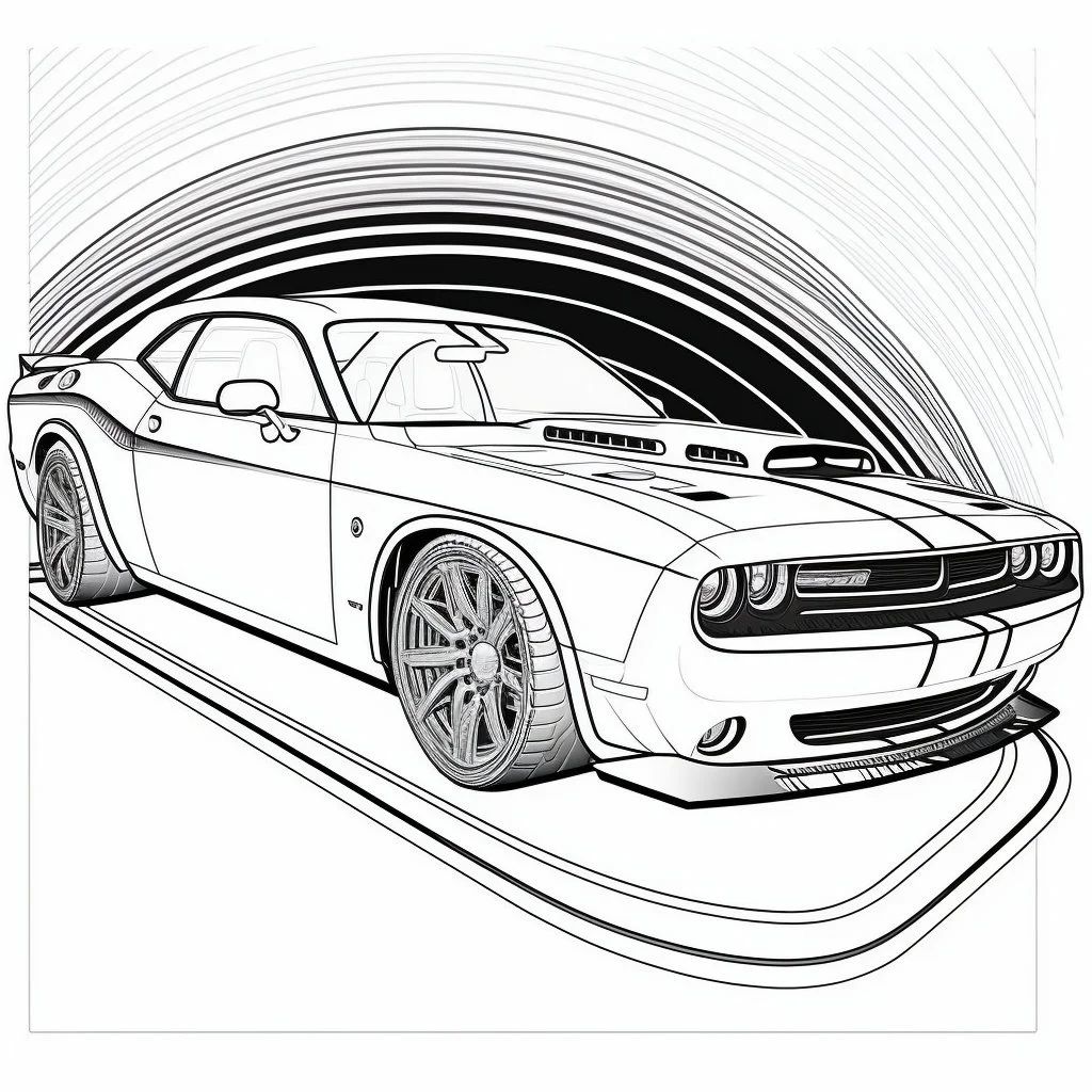 Çocuklar İçin Dodge Boyama Sayfaları 