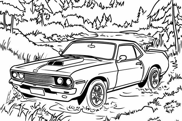 Çocuklar İçin Dodge Boyama Sayfaları 