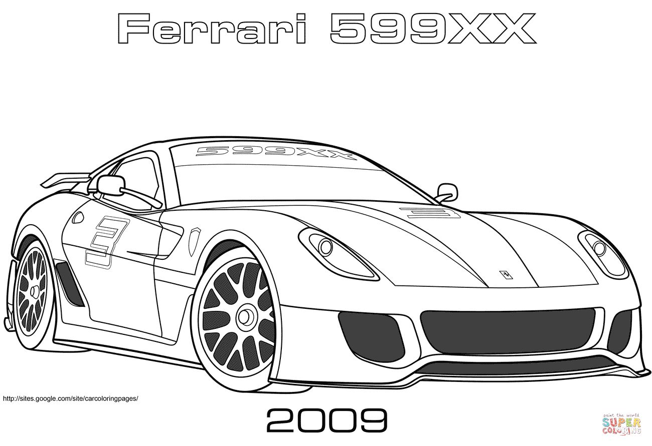 Çocuklar İçin Ferrari Boyama Sayfaları 
