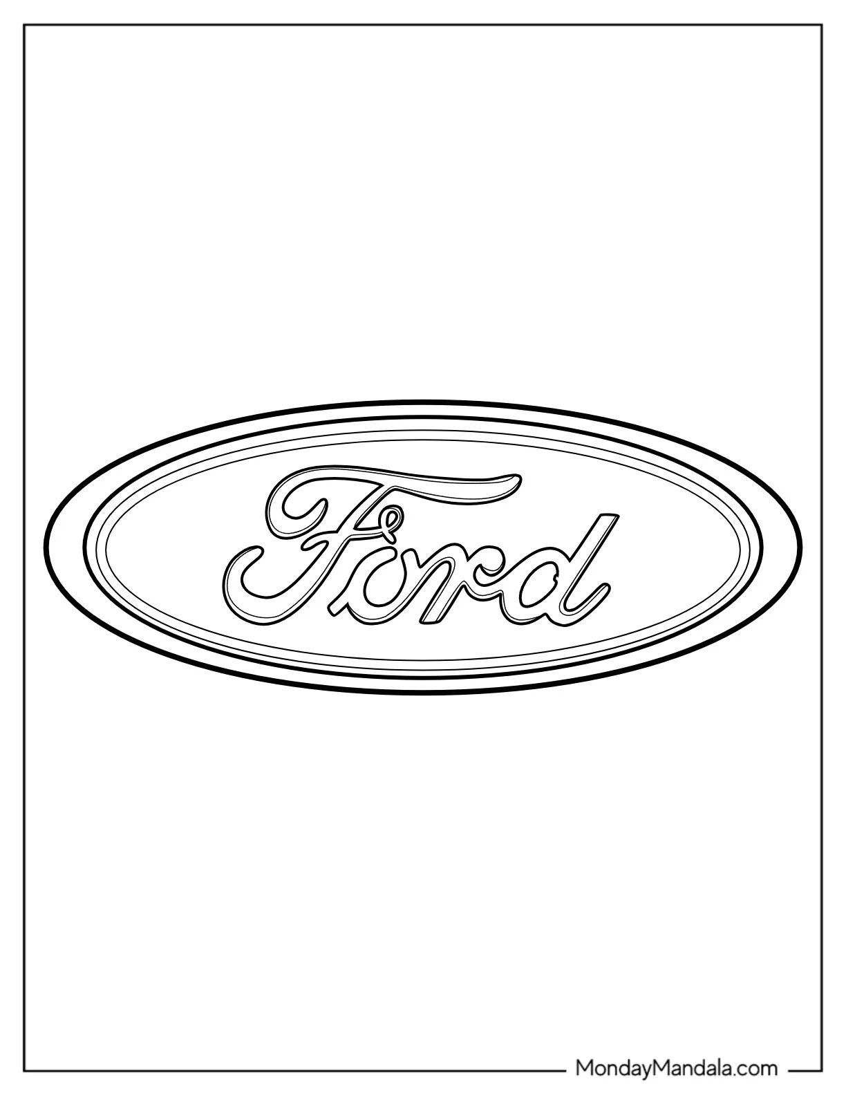 Çocuklar İçin Ford Boyama Sayfaları 