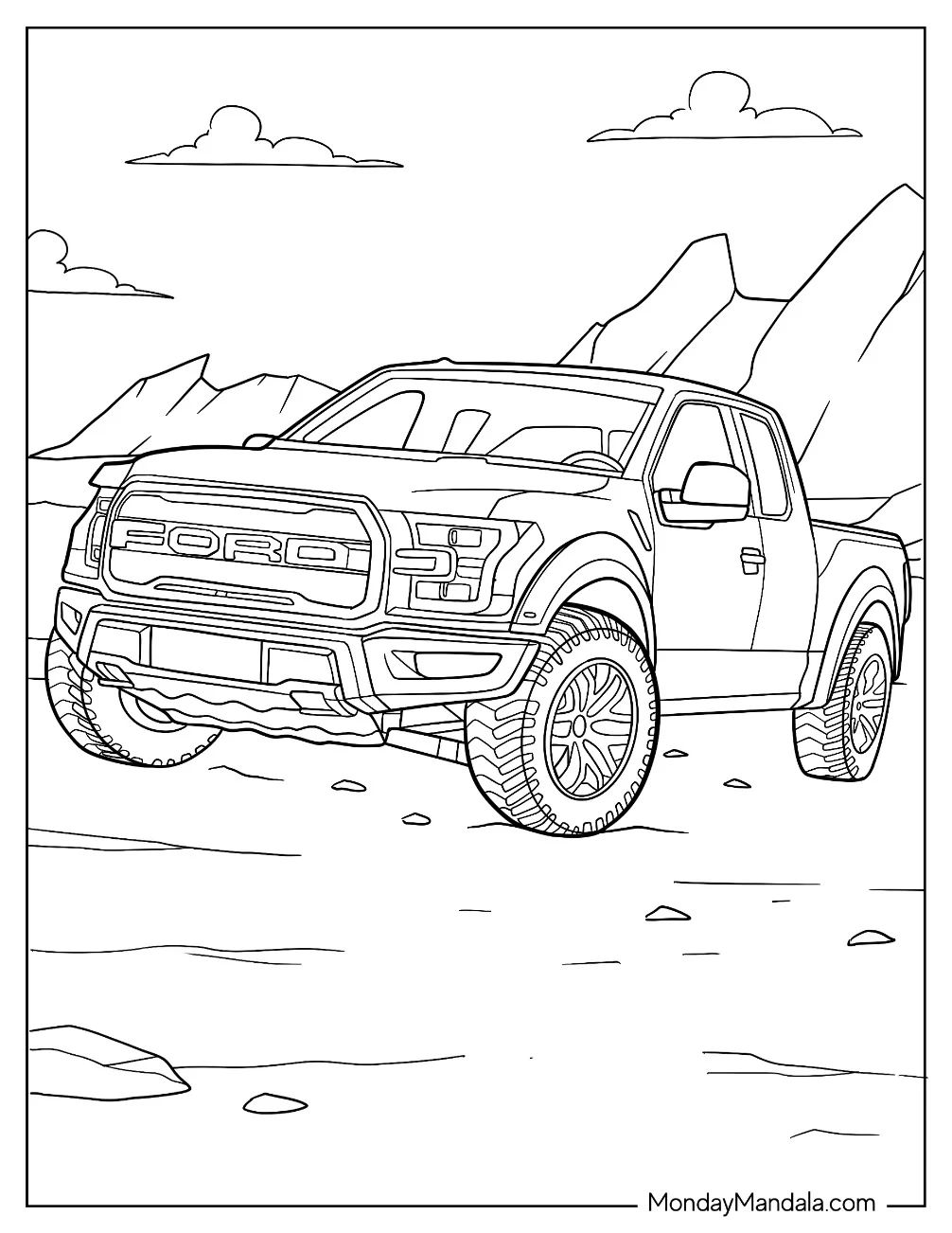 Çocuklar İçin Ford Boyama Sayfaları 
