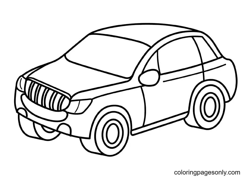 Çocuklar İçin Jeep Boyama Sayfaları 