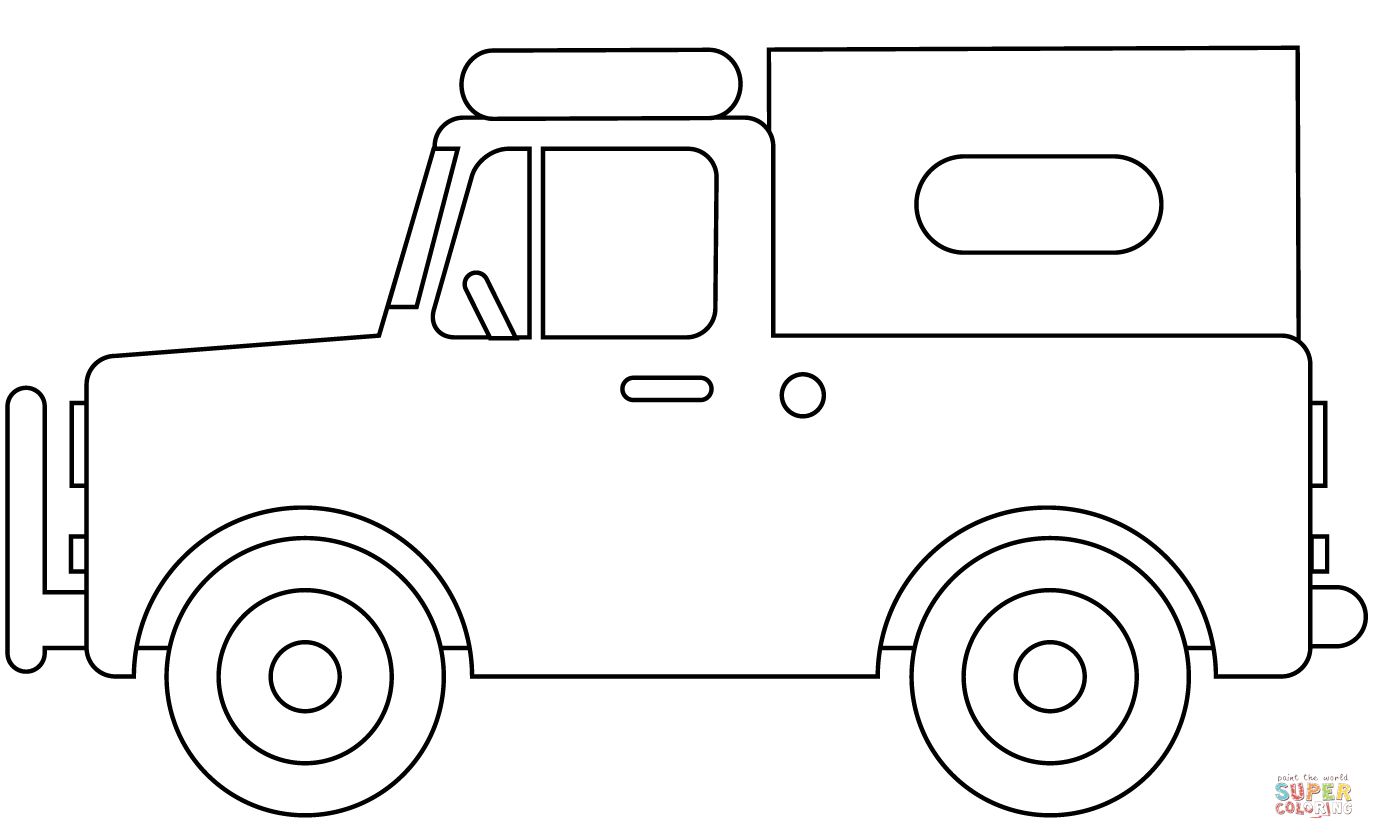 Çocuklar İçin Jeep Boyama Sayfaları 