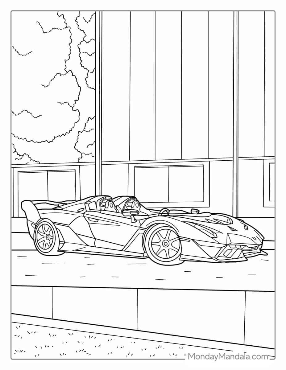 Çocuklar İçin Lamborghini Boyama Sayfaları 