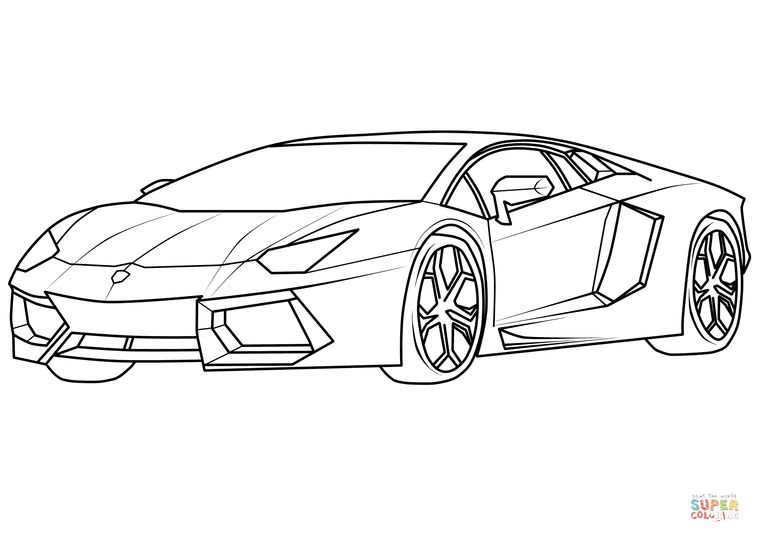 Çocuklar İçin Lamborghini Boyama Sayfaları 