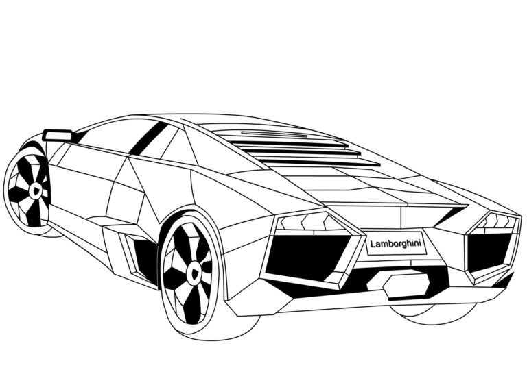 Çocuklar İçin Lamborghini Boyama Sayfaları 