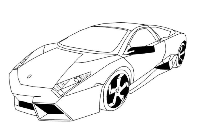 Çocuklar İçin Lamborghini Boyama Sayfaları 