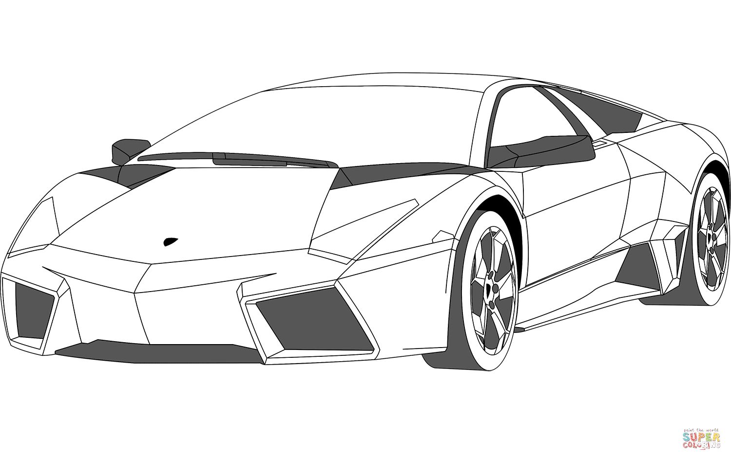 Çocuklar İçin Lamborghini Boyama Sayfaları 