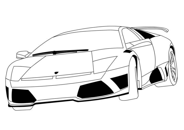 Çocuklar İçin Lamborghini Boyama Sayfaları 