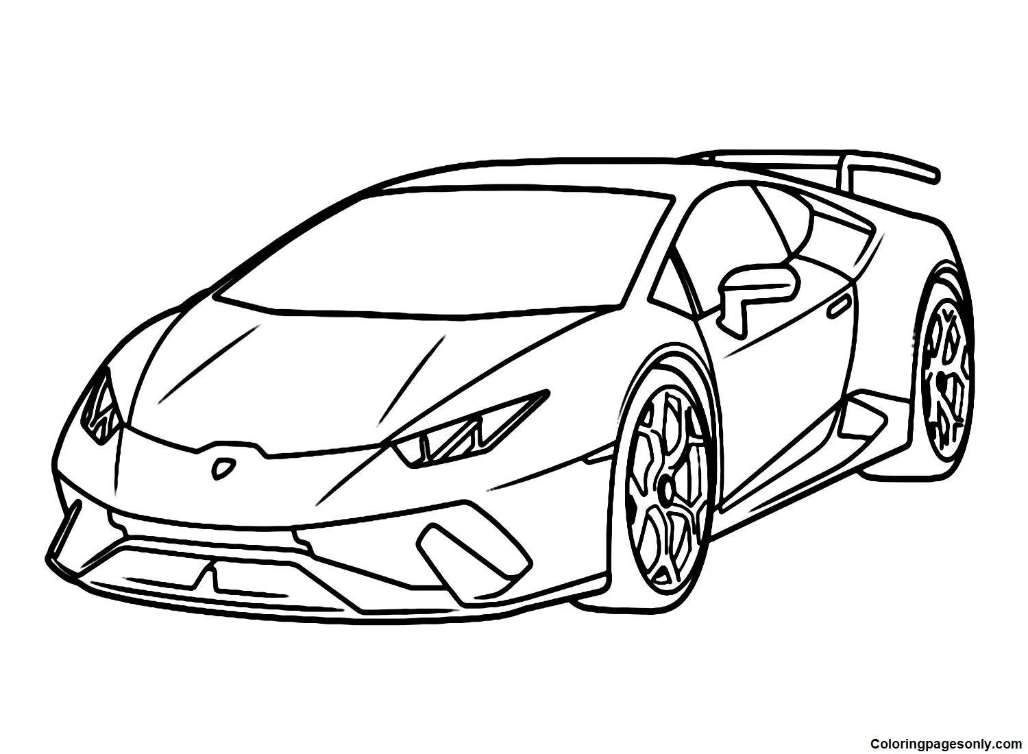 Çocuklar İçin Lamborghini Boyama Sayfaları 