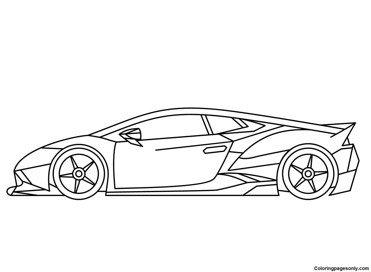 Çocuklar İçin Lamborghini Boyama Sayfaları 