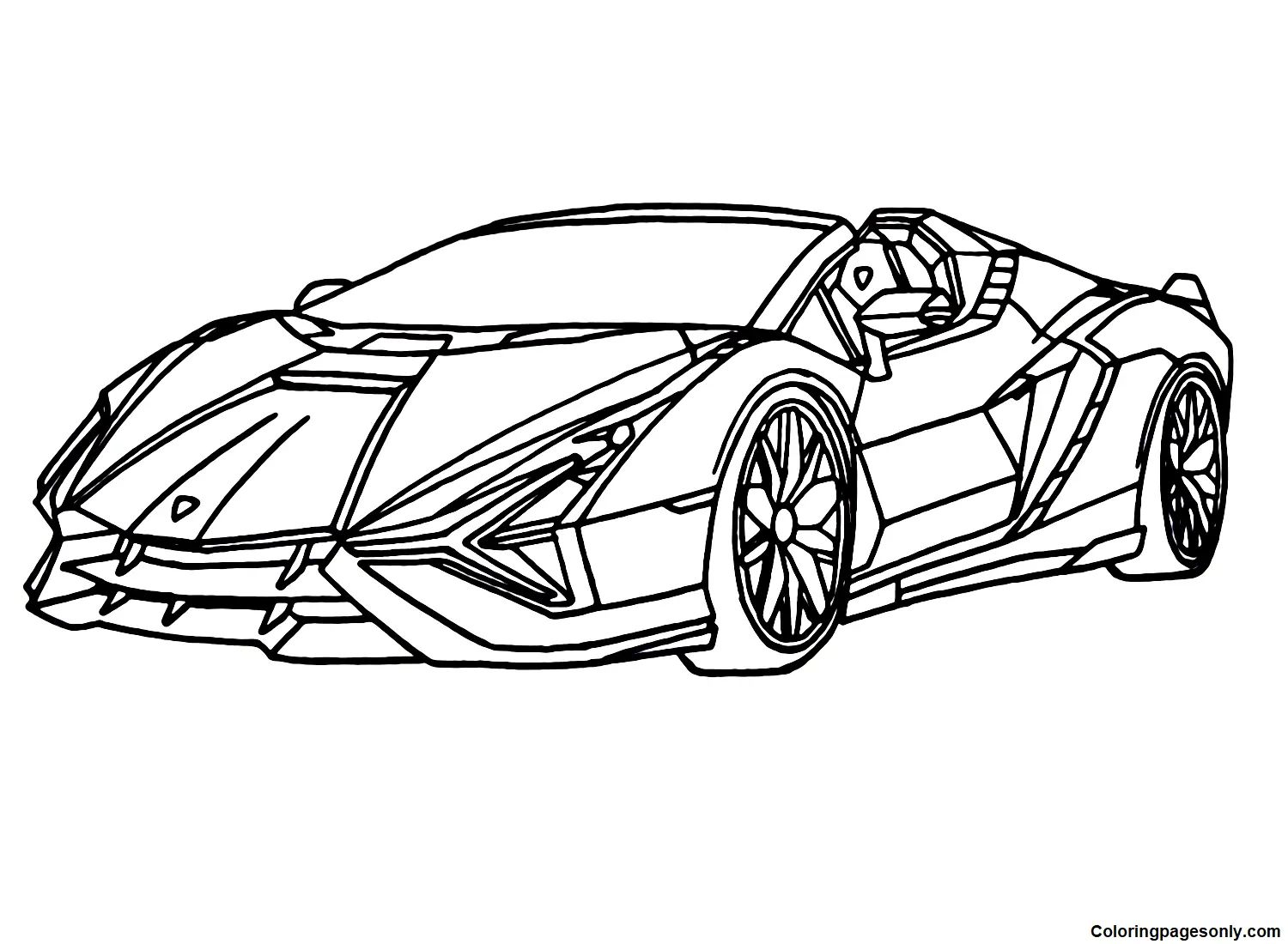 Çocuklar İçin Lamborghini Boyama Sayfaları 