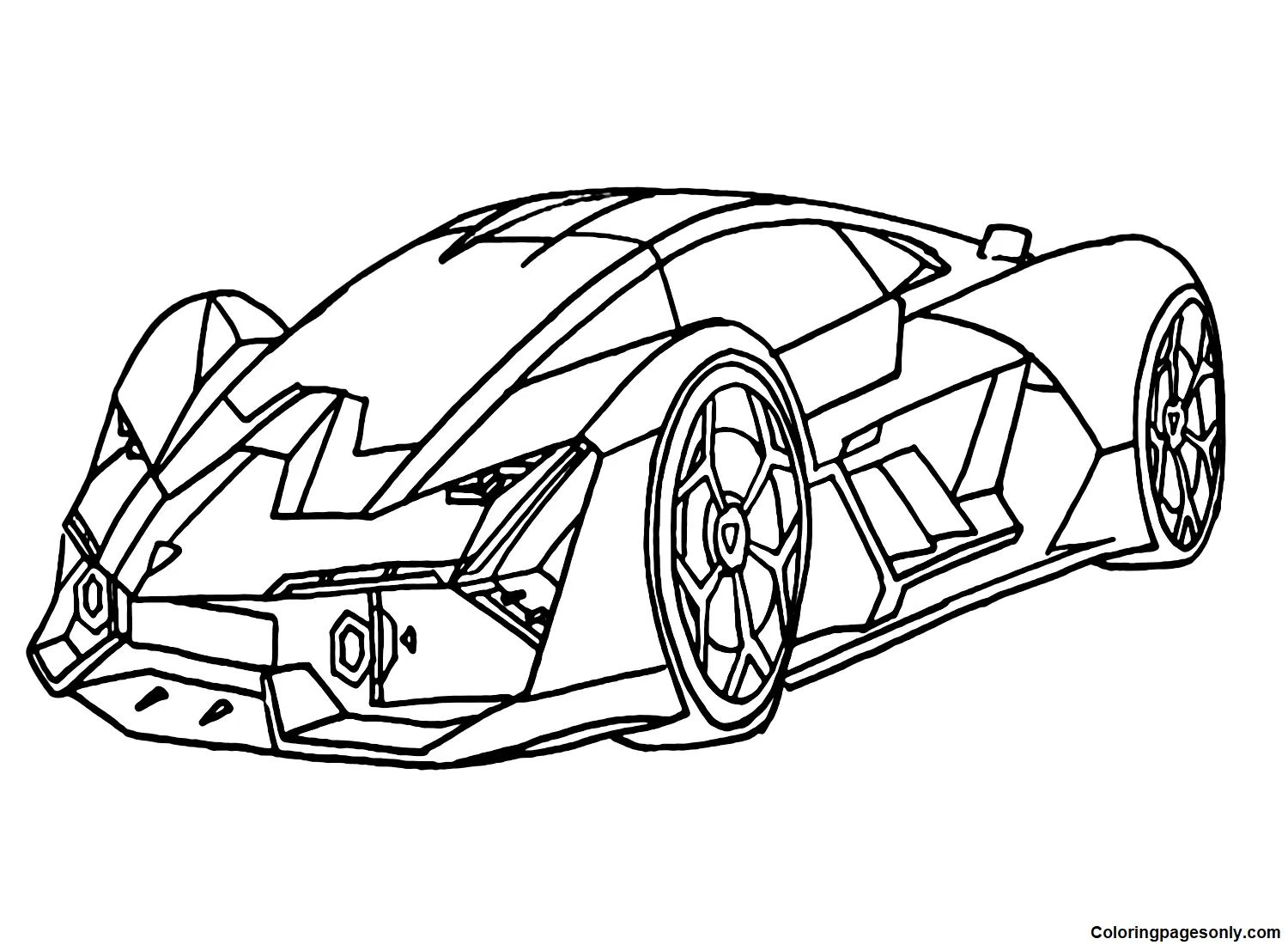 Çocuklar İçin Lamborghini Boyama Sayfaları 