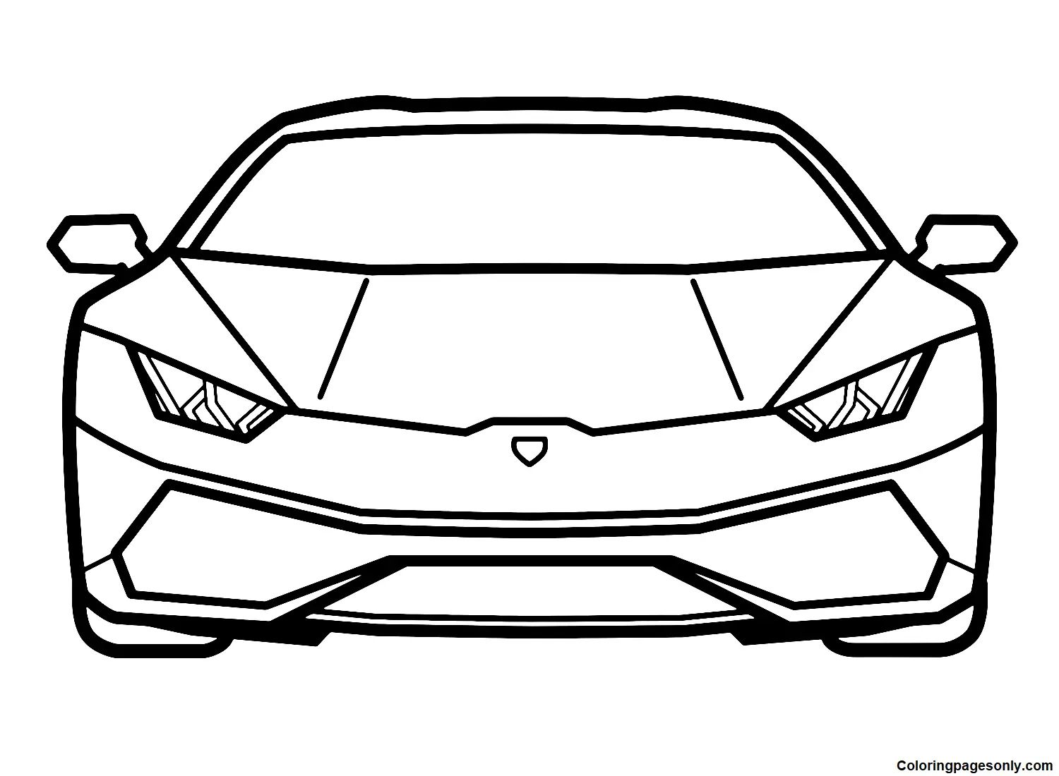 Çocuklar İçin Lamborghini Boyama Sayfaları 