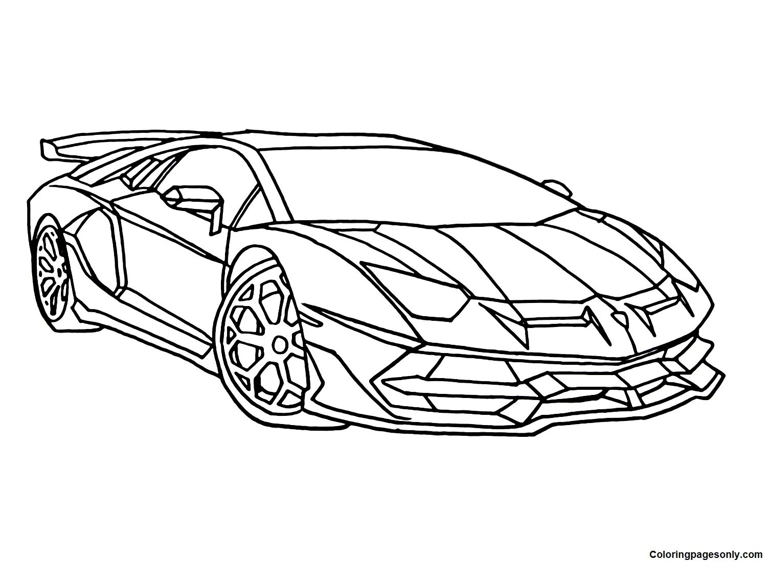 Çocuklar İçin Lamborghini Boyama Sayfaları 