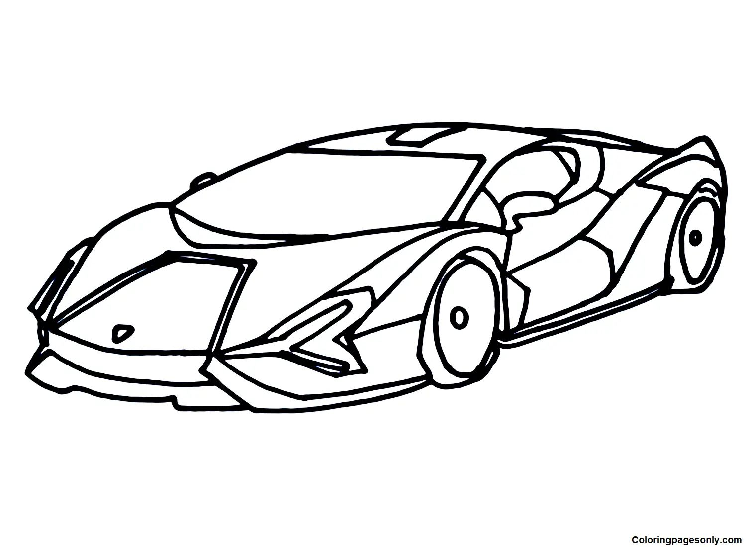 Çocuklar İçin Lamborghini Boyama Sayfaları 