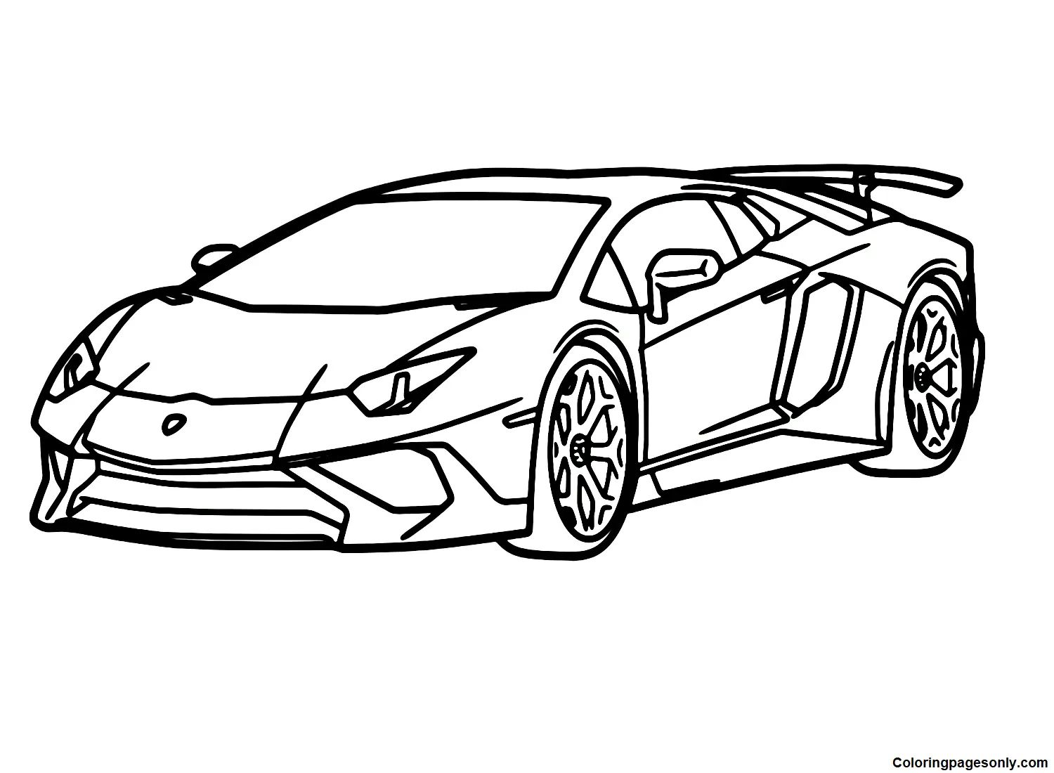 Çocuklar İçin Lamborghini Boyama Sayfaları 