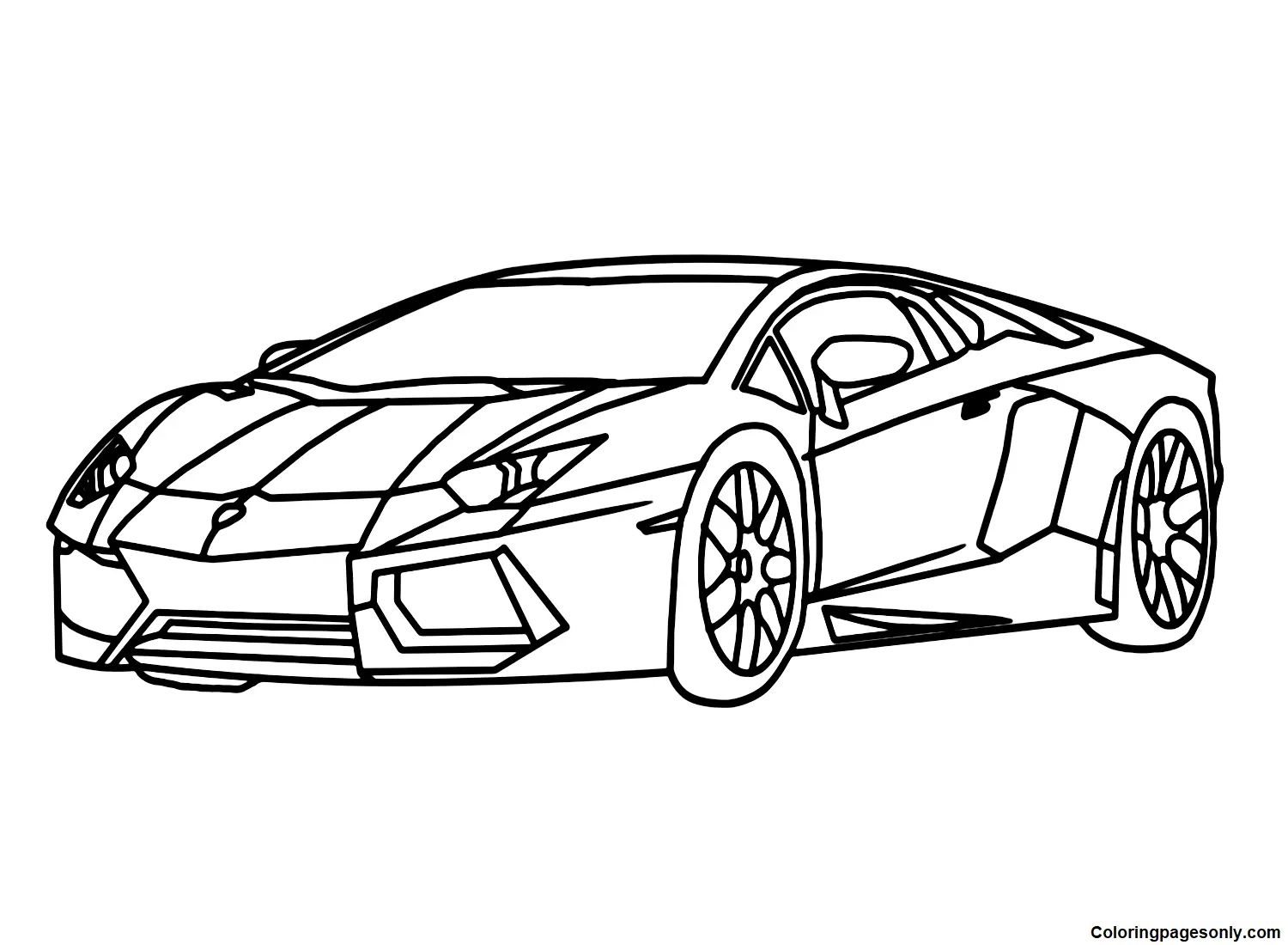 Çocuklar İçin Lamborghini Boyama Sayfaları 