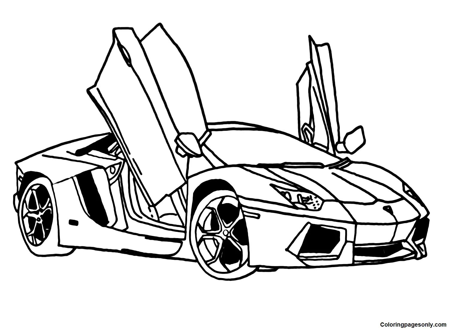 Çocuklar İçin Lamborghini Boyama Sayfaları 
