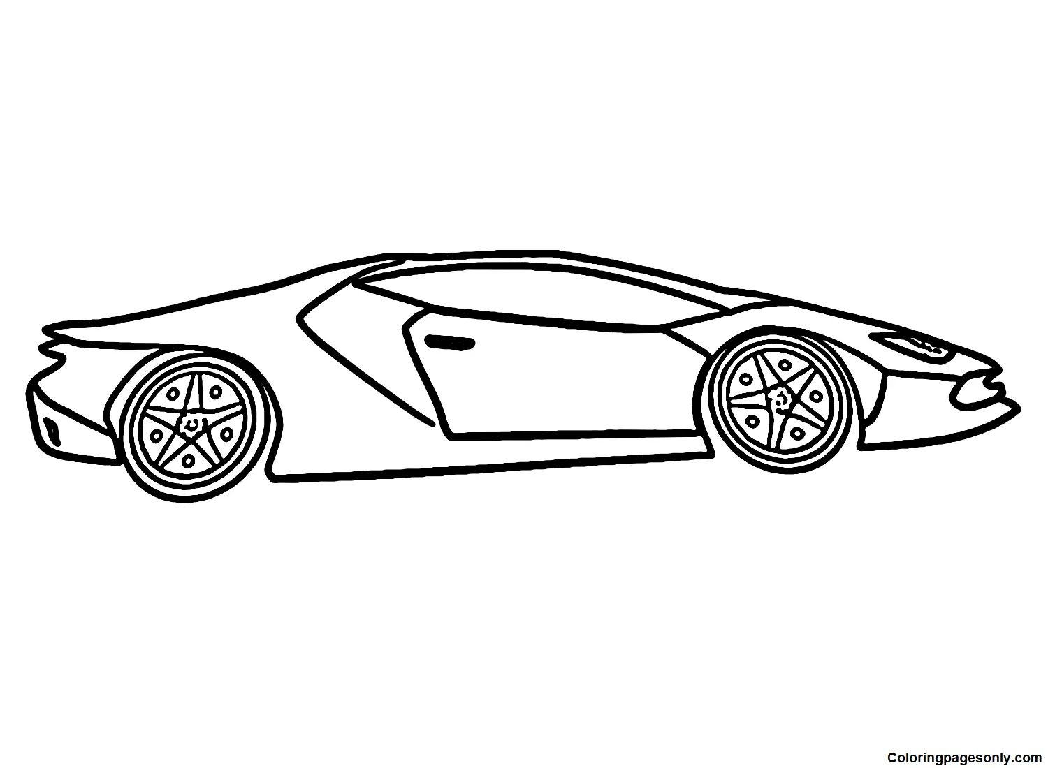 Çocuklar İçin Lamborghini Boyama Sayfaları 