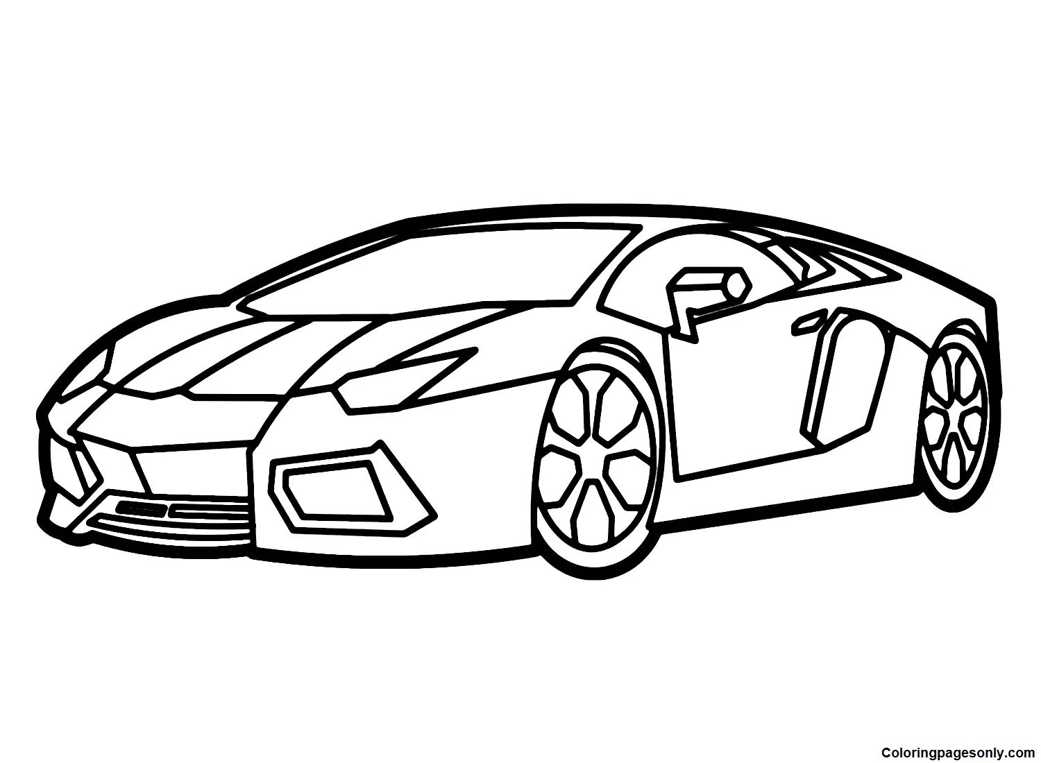 Çocuklar İçin Lamborghini Boyama Sayfaları 