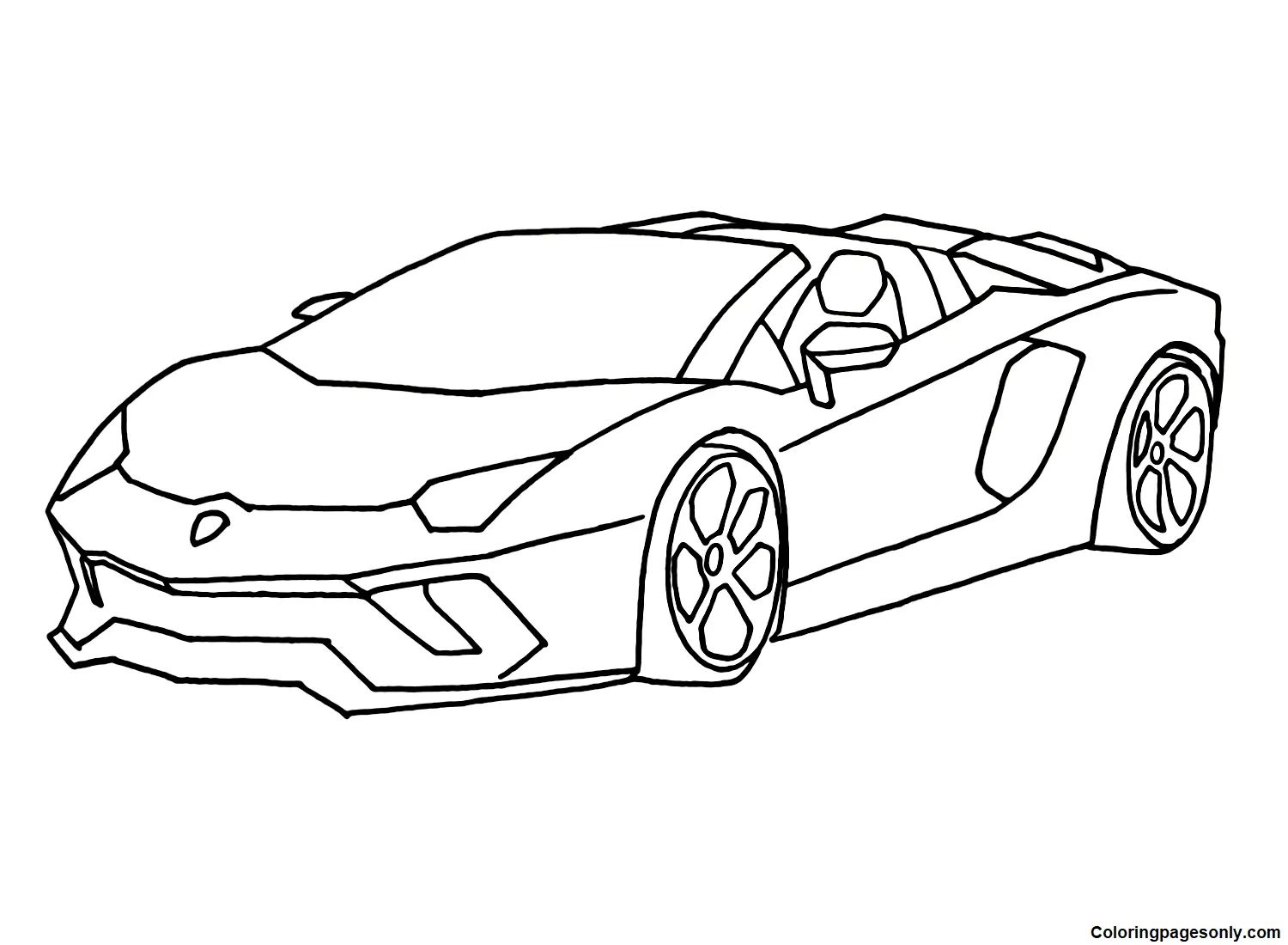 Çocuklar İçin Lamborghini Boyama Sayfaları 