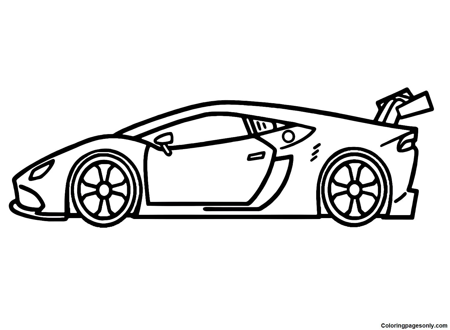 Çocuklar İçin Lamborghini Boyama Sayfaları 