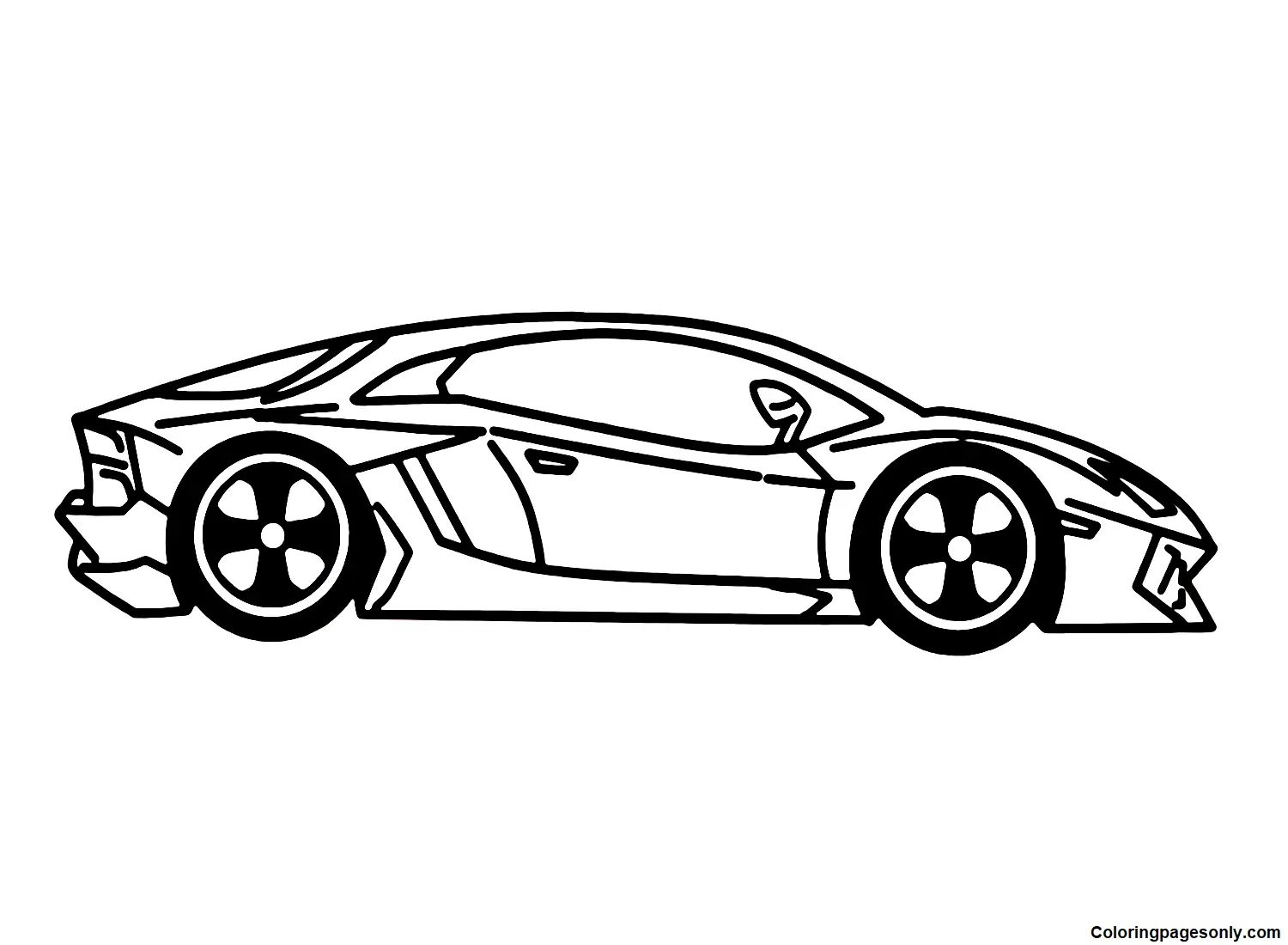 Çocuklar İçin Lamborghini Boyama Sayfaları 