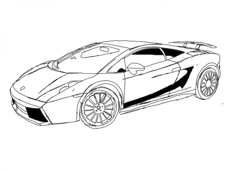 Çocuklar İçin Lamborghini Boyama Sayfaları 