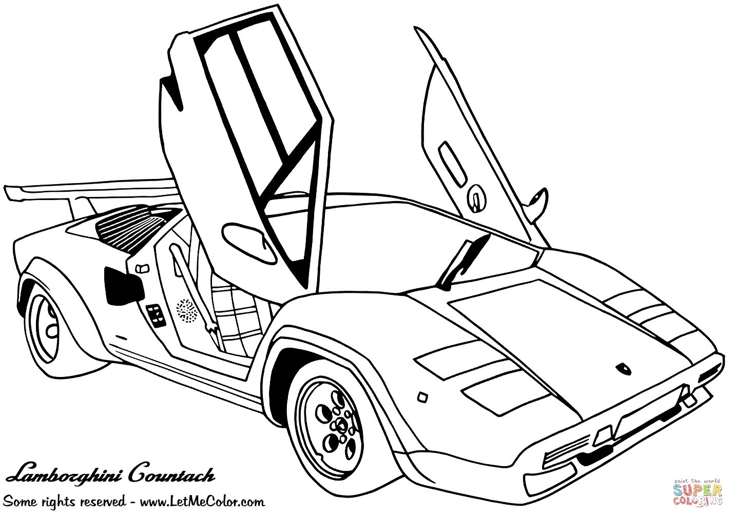 Çocuklar İçin Lamborghini Boyama Sayfaları 