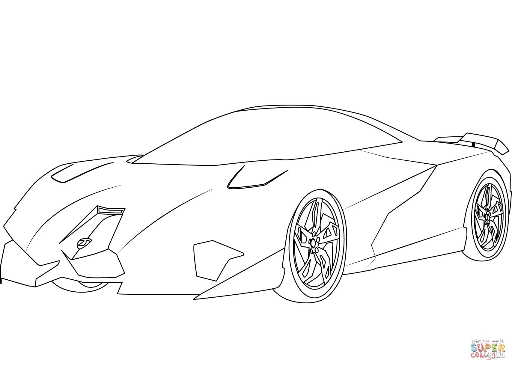 Çocuklar İçin Lamborghini Boyama Sayfaları 