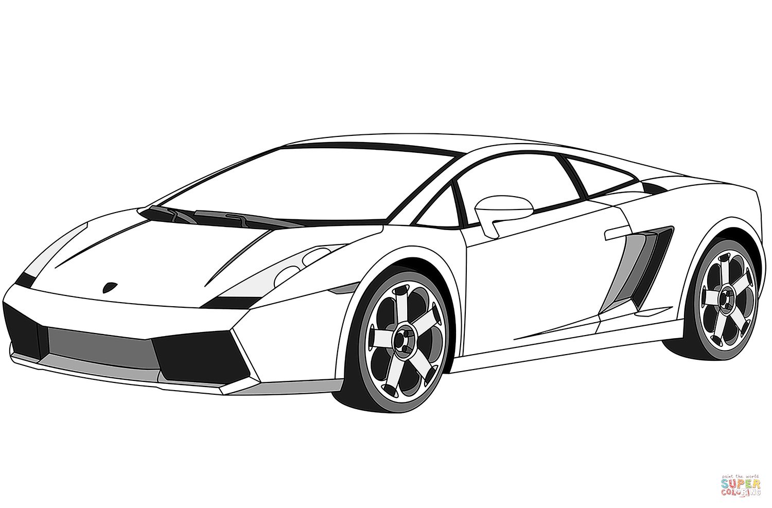 Çocuklar İçin Lamborghini Boyama Sayfaları 